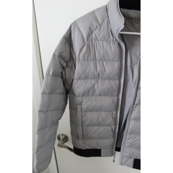 Peter Manning Size 3 New York Grey Duck Down Puffer Jacket zip pockets - Picture 4 of 13